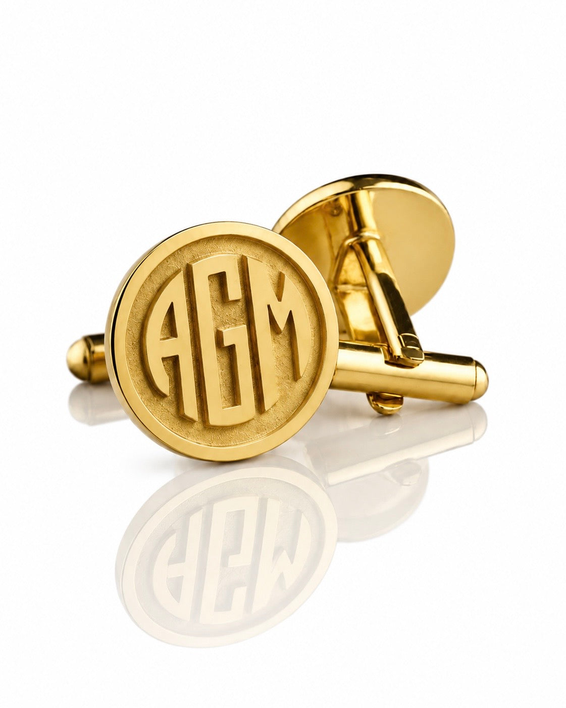 Personalised Cufflinks — Gold Plated Sterling Silver, Custom Engraved