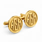 Personalised Cufflinks — Gold Plated Sterling Silver, Custom Engraved