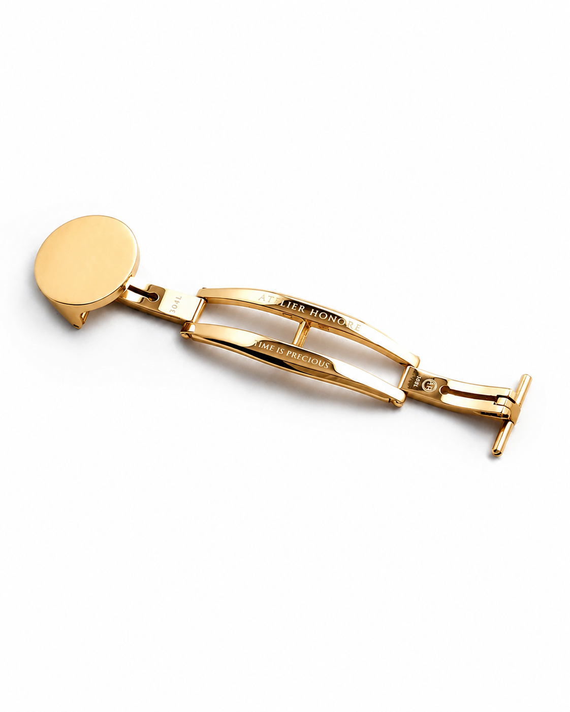 Personalised Deployant Watch Clasp — Gold Plated, Custom Engraved